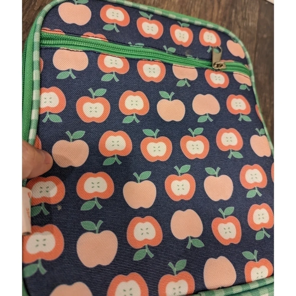 Shrimp and Grits Apple and Gingham Print Lunch bag One Size